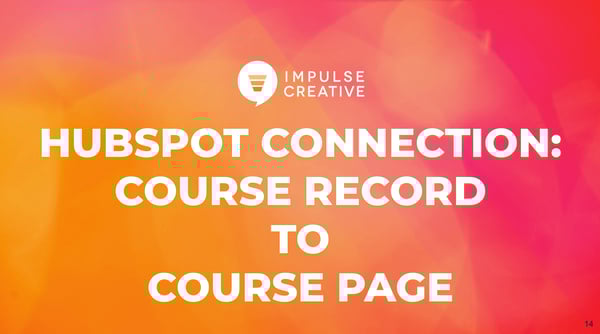 HUBSPOT CONNECTION RECORD TO PAGE